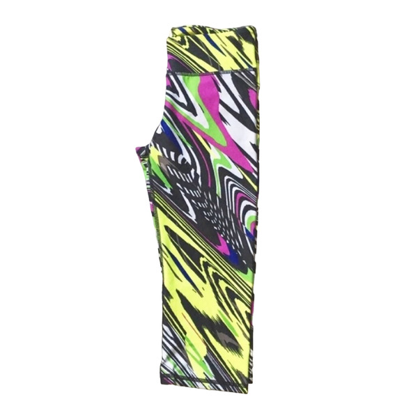 NEW FABLETICS Neon Black White Salar Crop Knee Length Workout Pant Leggings XS - Picture 4 of 7